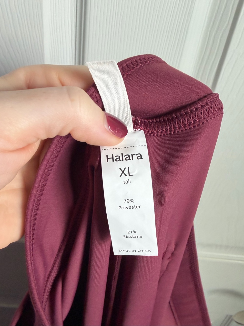 Halara High-Waist Wide Leg Pants in Dark Berry - Picture 6 of 6
